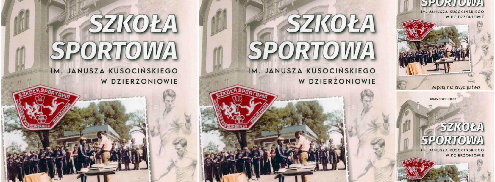 Kolaż zdjęć okładki książki Szkoła Sportowa