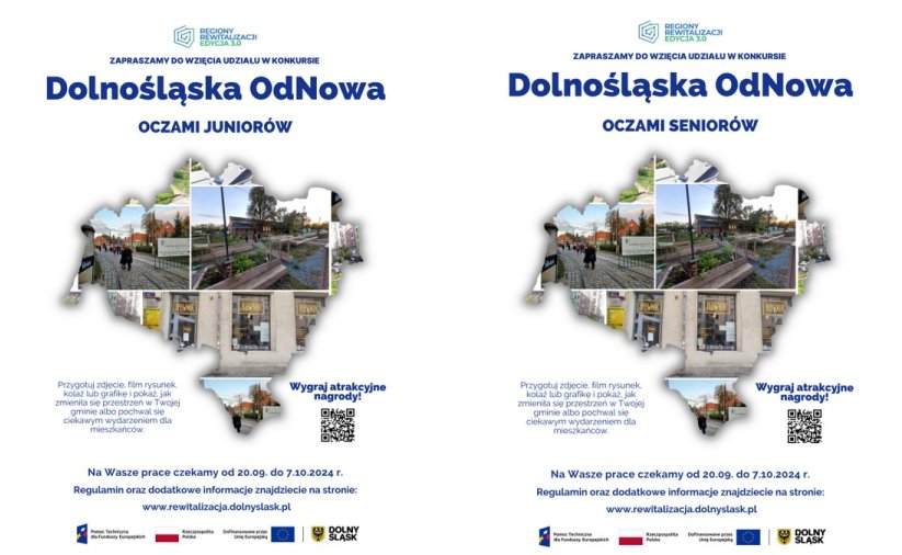 Grafika - kolaż zdjęc ułożony w obrys województwa dolnoślaskiego 