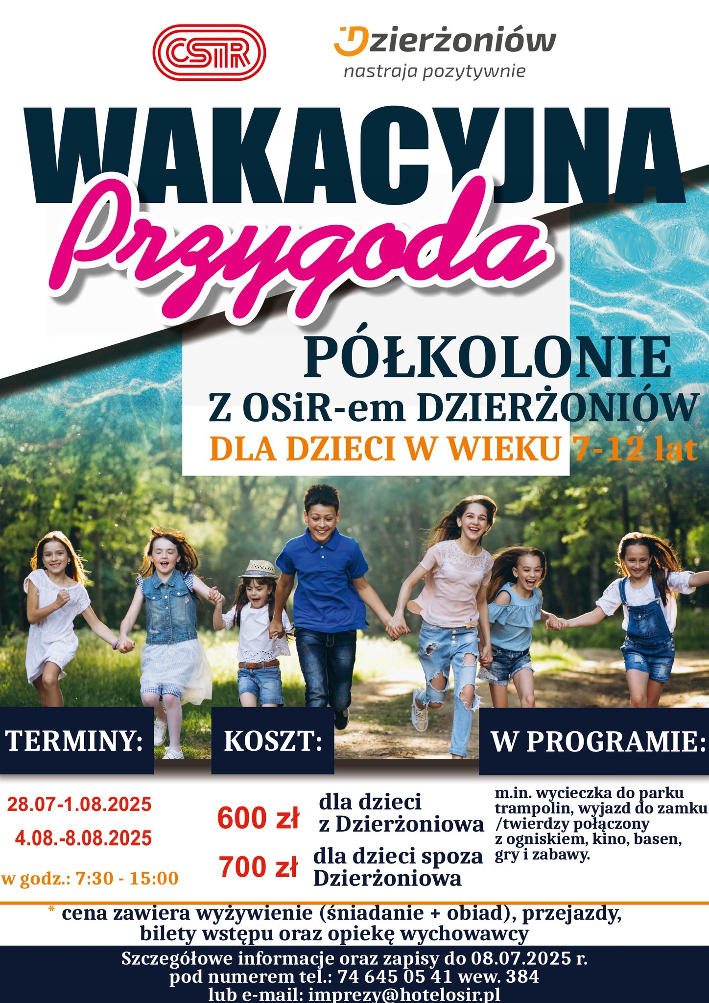 Plakat ze zdjęciem grupki uśmiechniętych i trzymających się za ręce dzieci i informacje podane w tekście