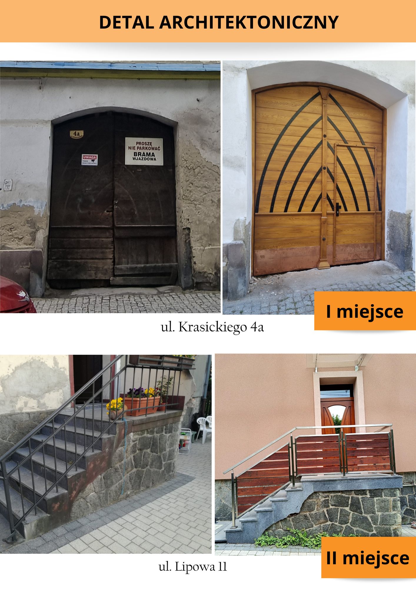 Zdjęcia nagrodzonych inwestycji przed i po remoncie, kategoria "Detal architektoniczny"