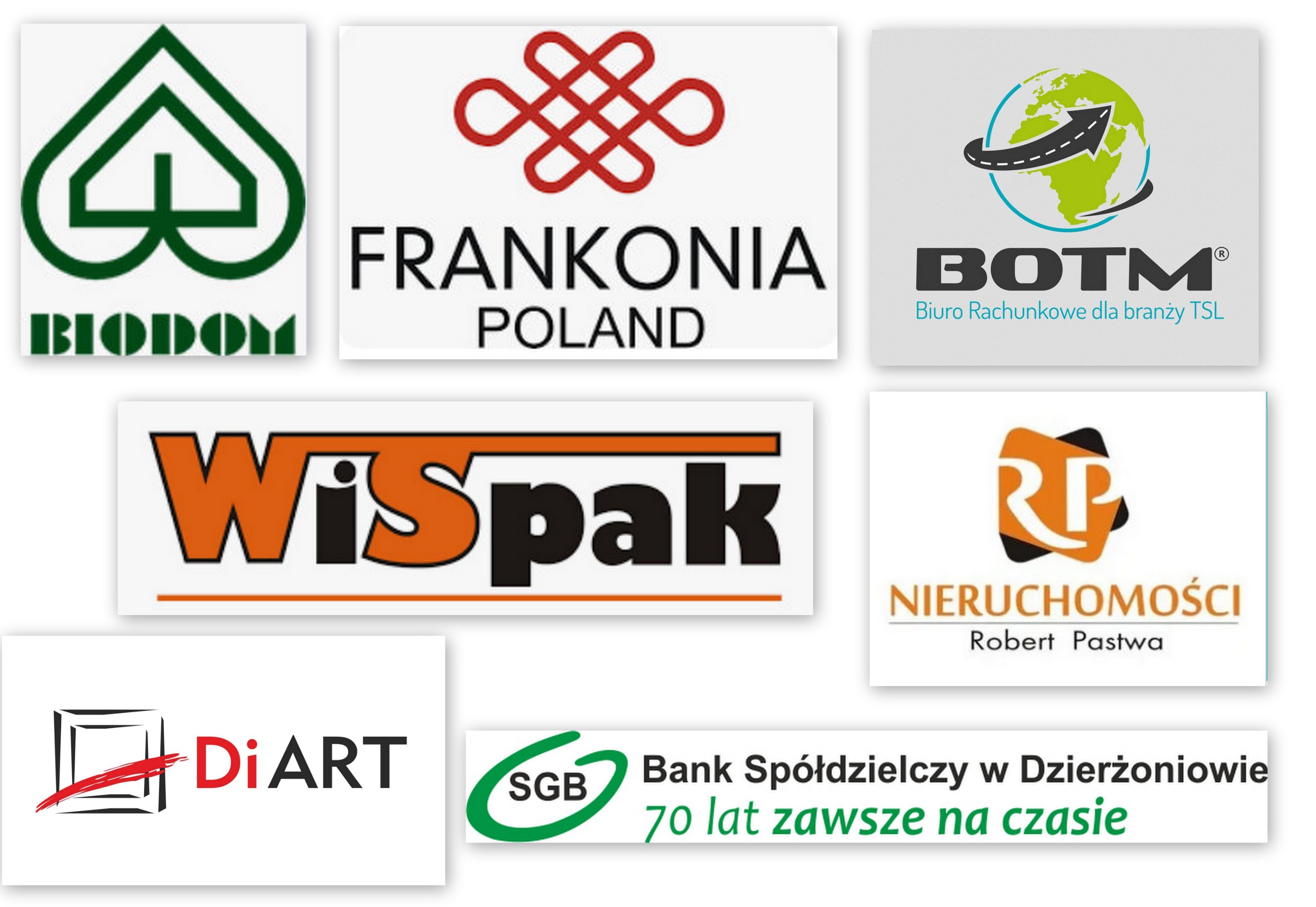 Kolaż logotypów firm wymienionych w informacji