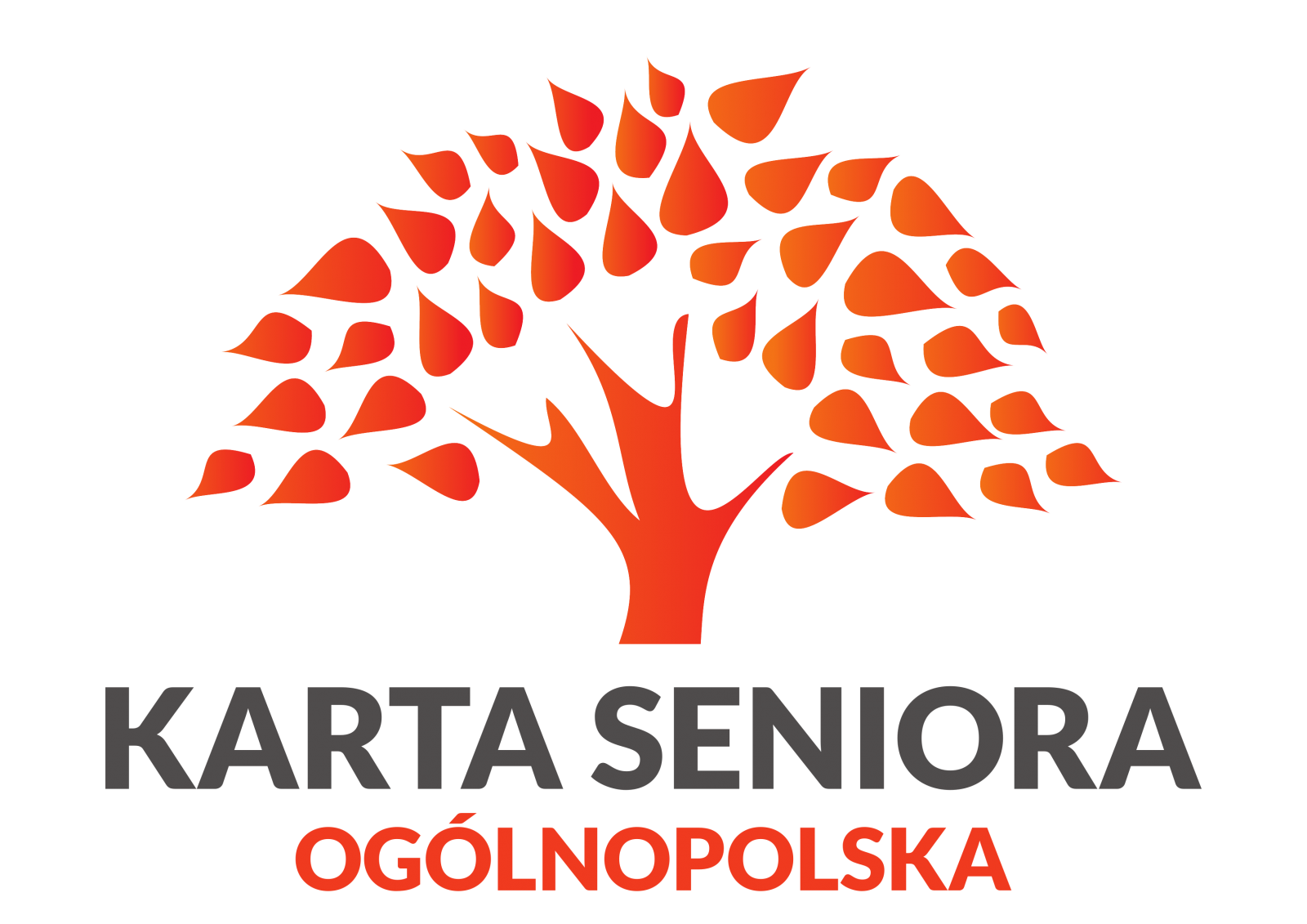 Logo karty seniora, narysowane drzewo 