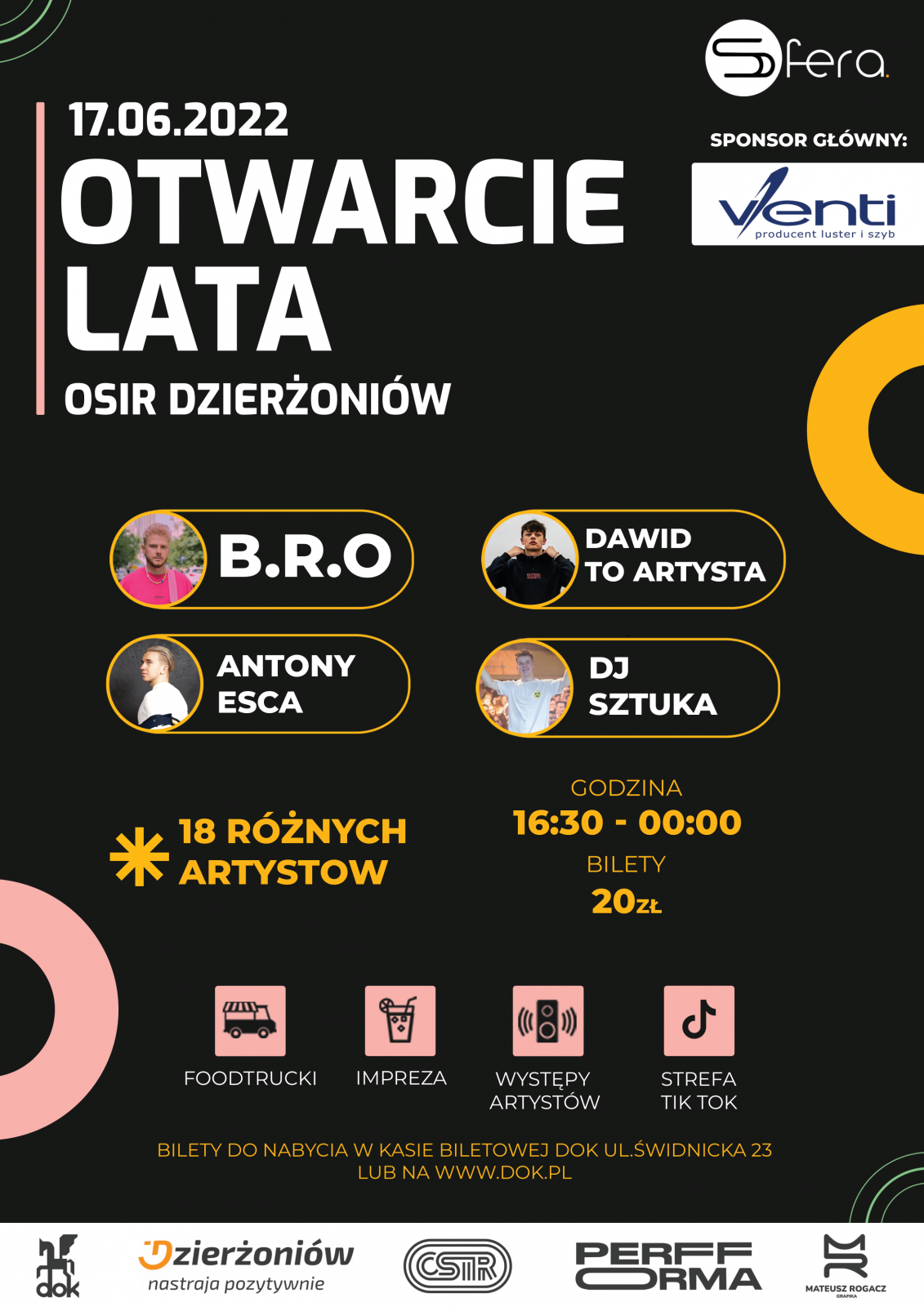 Grafika z czarnym tłem i informacjami zawartymi w tekście