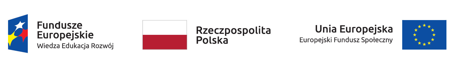 Logo Funduszy Europejskiech, flaga Uni Europejskiej i Polski