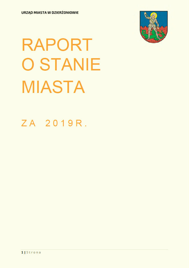 Okładka raportu o stanie miasta za 2019 rok