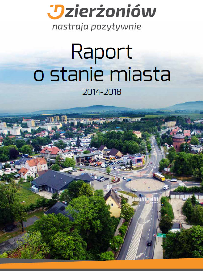 Okładka raportu o stanie miasta 2014-2018