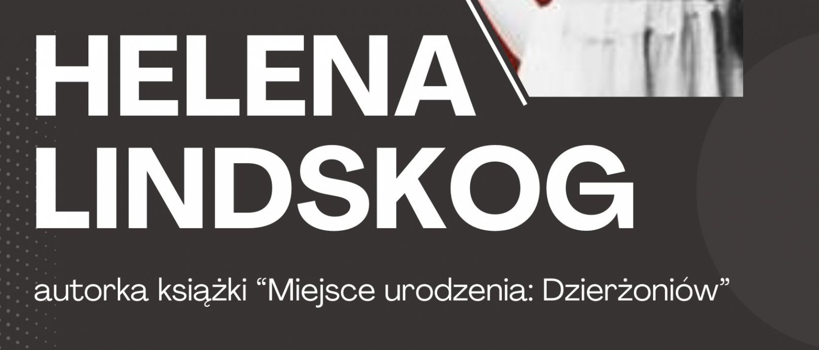 Napis na szarym tle o treści Helena Lindskog