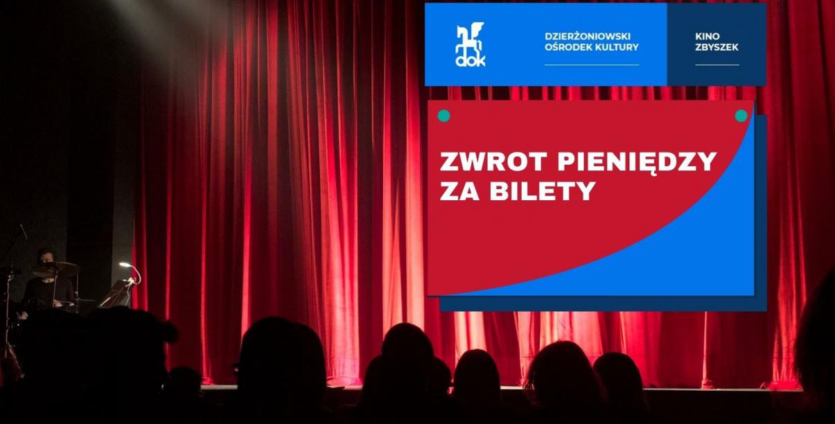 Scena z zasłoniętą czerwoną kurtyną 