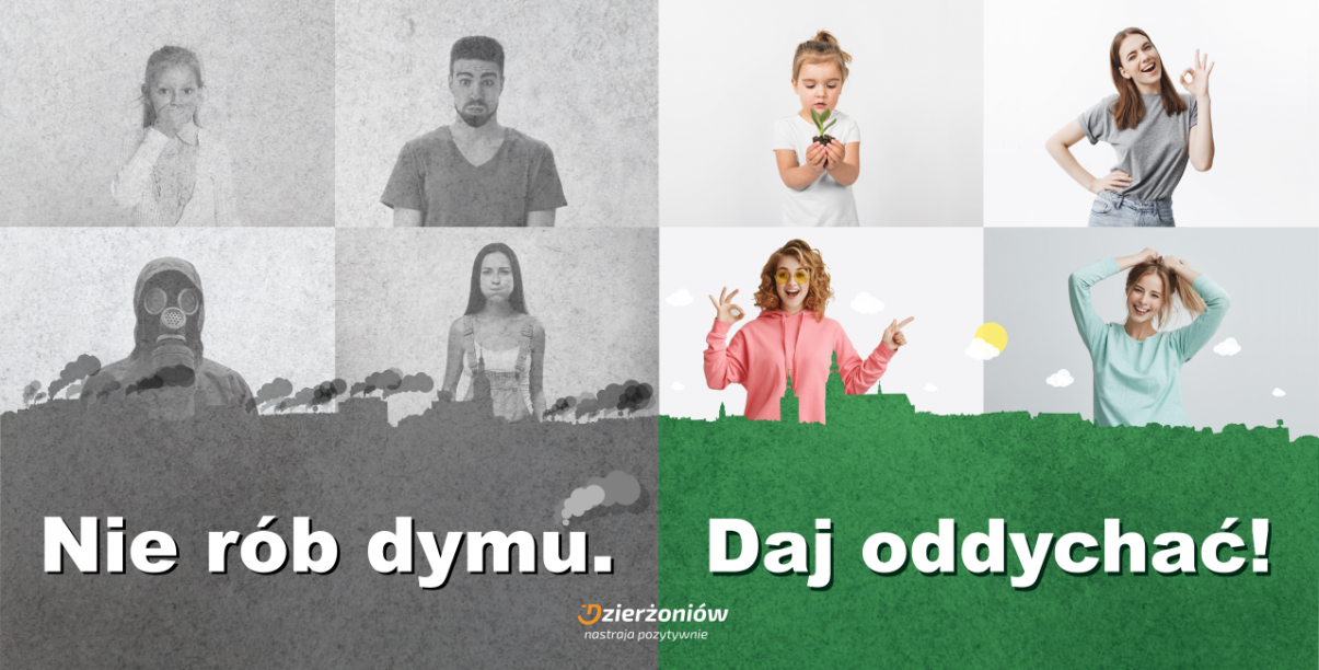 Grafika z napisem Nie rób dymu 