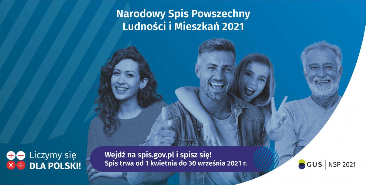 Plakat informujący o narodowym spisie powszechnym