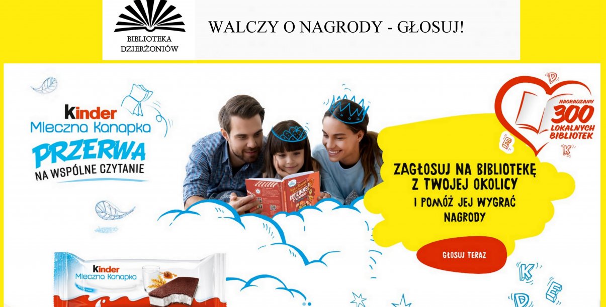 Grafika zwierająca informacje z tekstu i zdjęcie rodziców i małego dziecka czytającego książkę