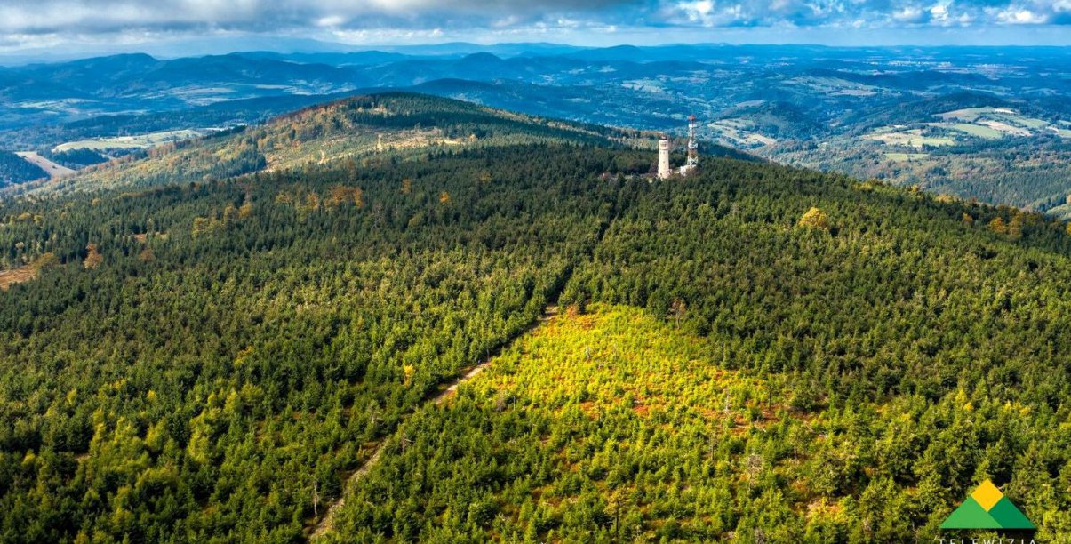 Widok na góry z lotu ptaka