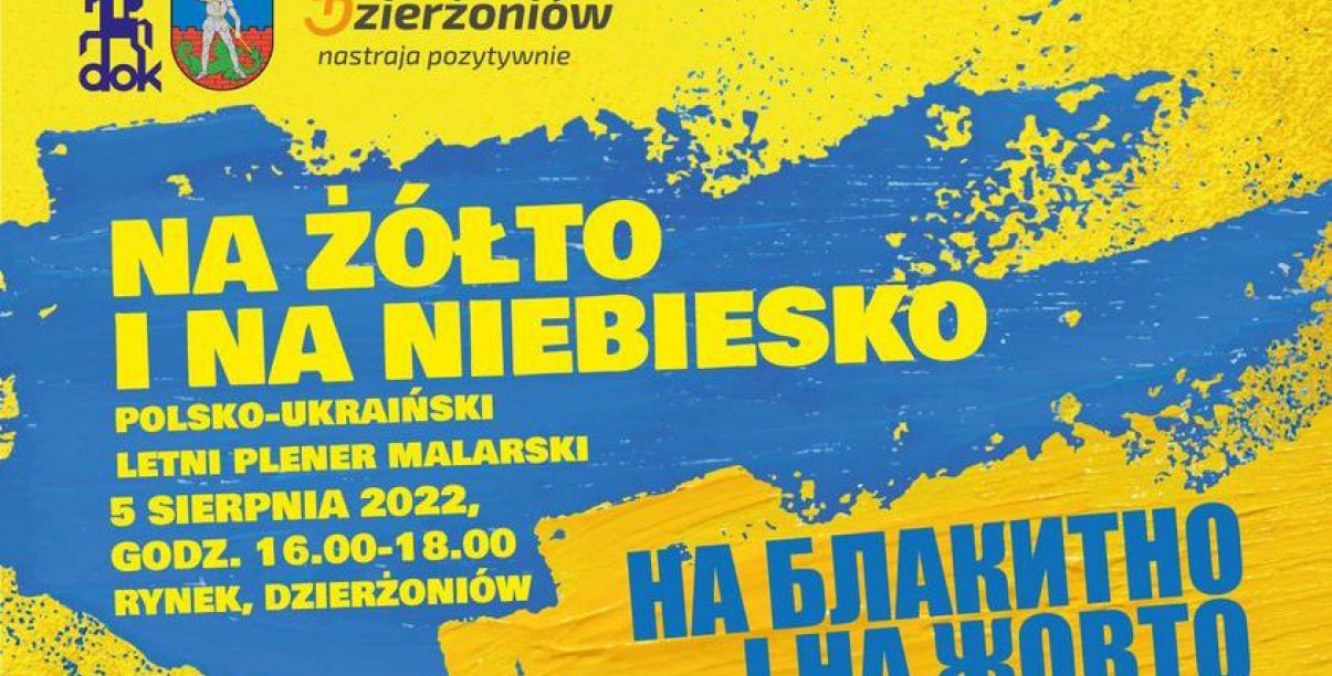 Żółto-niebieska grafika i opis zawarty w informacji tekstowej