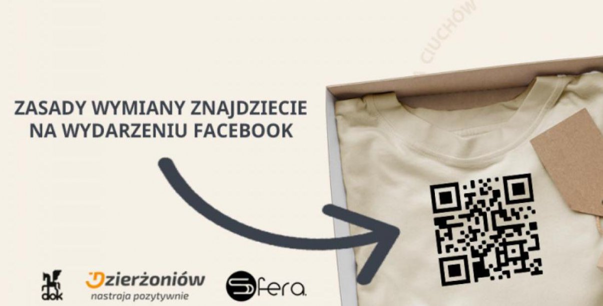 Kod QR na złożonej w kostkę koszulce