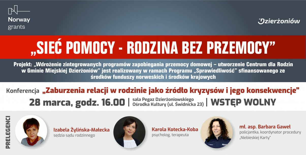 Plakat z tytułem projektu i zdjęciem twarzy trzech kobiet