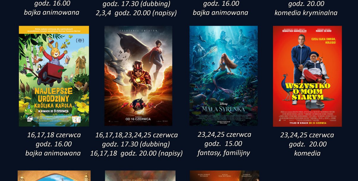kolaż plakatów filmów