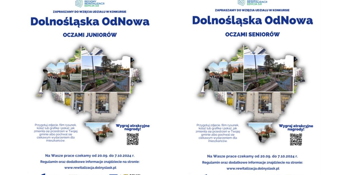 Grafika - kolaż zdjęc ułożony w obrys województwa dolnoślaskiego 