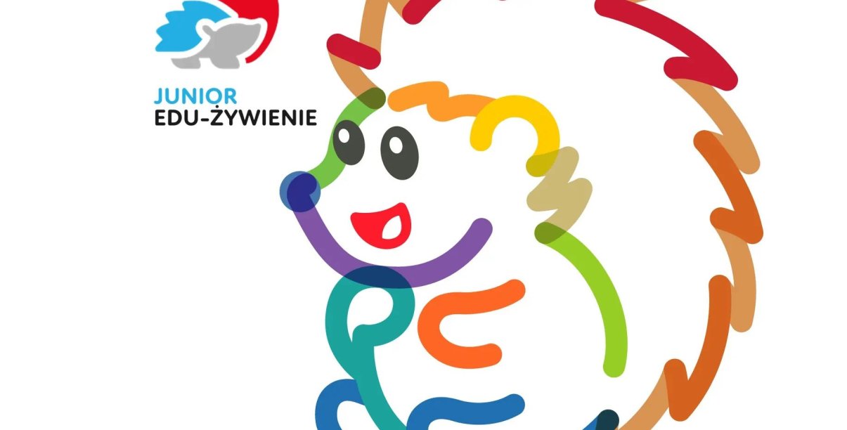 Rysunek kolorowego, usmiechniętego jeżyka