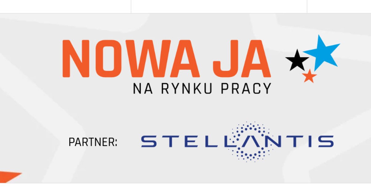 Element ozdobny - pomarańczowy napis Nowa Ja