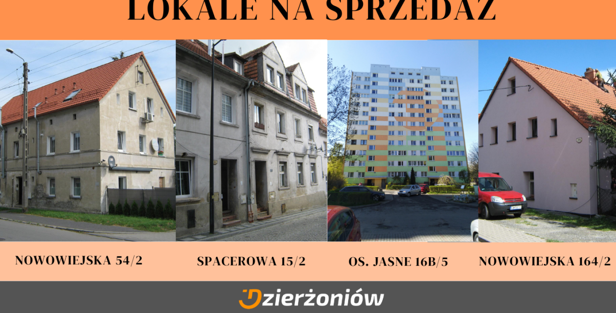 Kolaż zdjęć lokali na sprzedaż