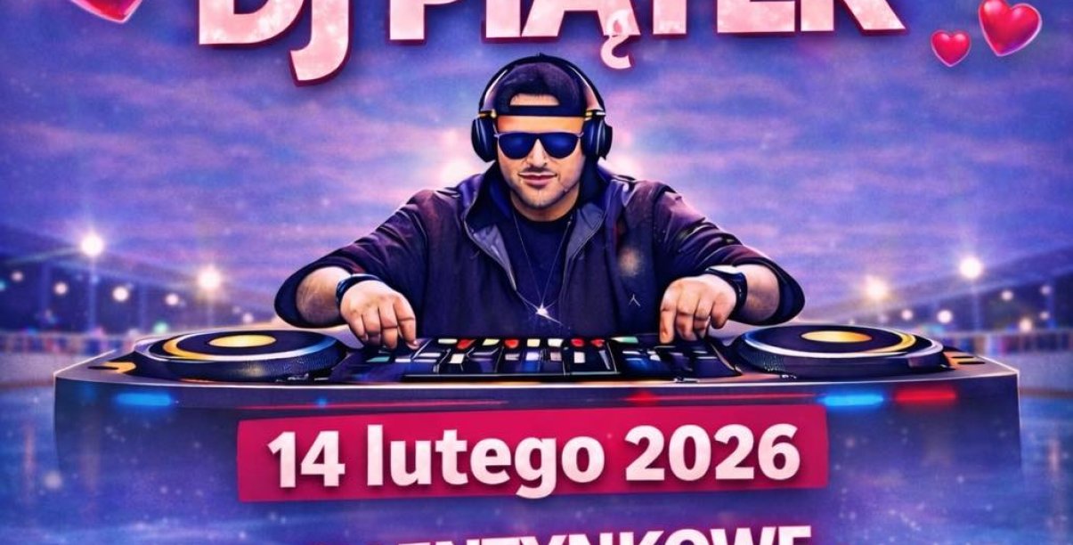 Grafika Ice Disco ze zdjęciem Dj-a Piątka