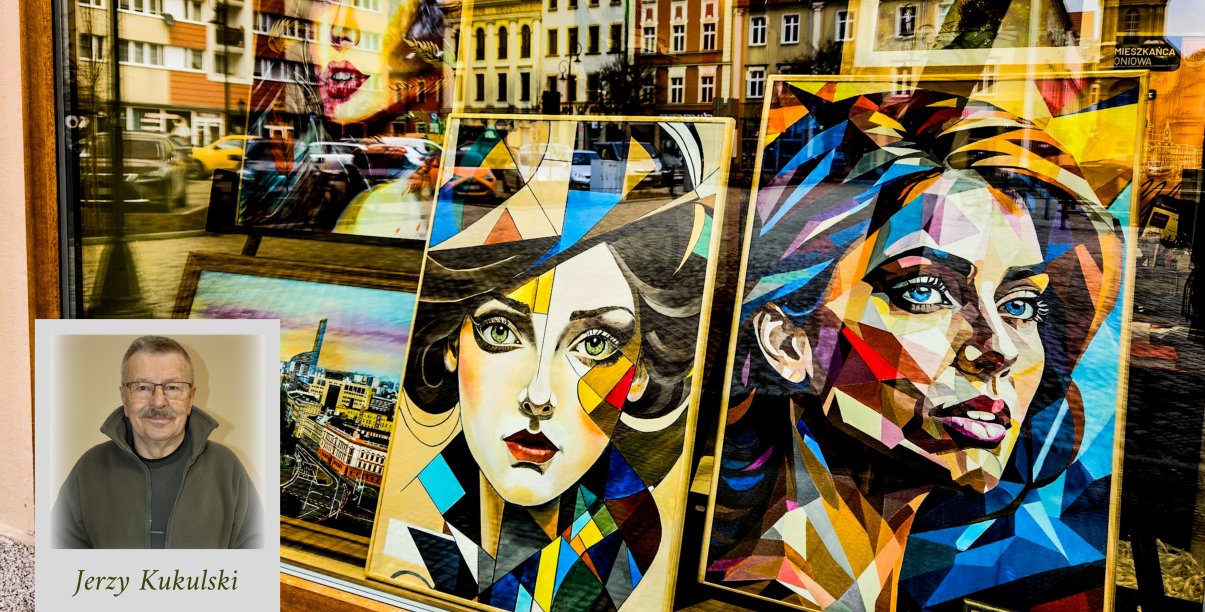 Kolaż ze zdjęcia wystawy i fotografii autora, Jerzego Kukulskiego