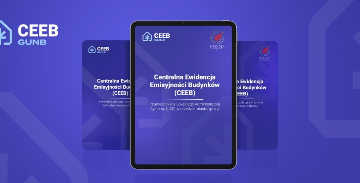 Niebieskie tło z napisem CEEB