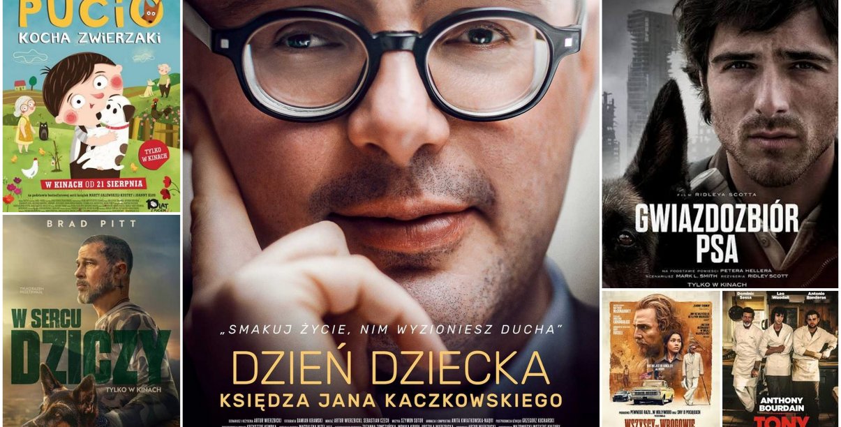Kolaż zdjęć plakatów filmowych 