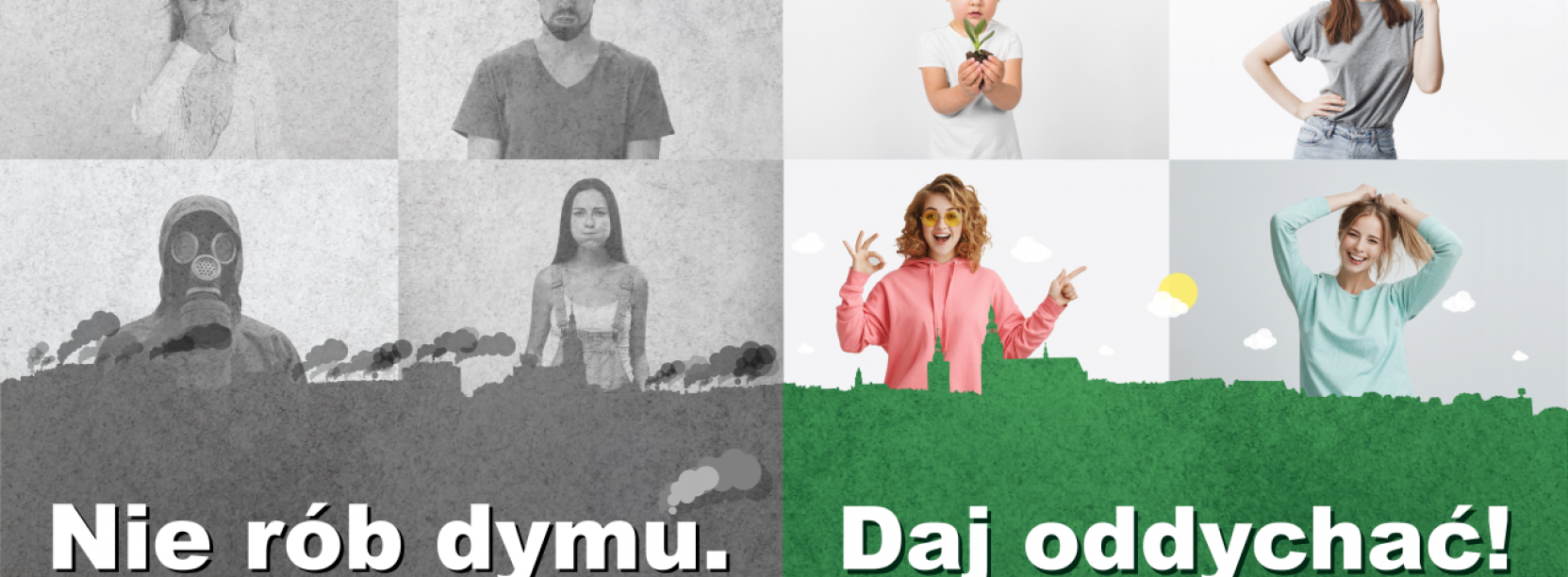 Grafika z napisem Nie rób dymu 