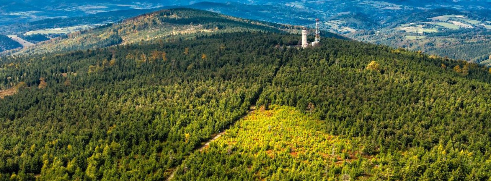 Widok na góry z lotu ptaka
