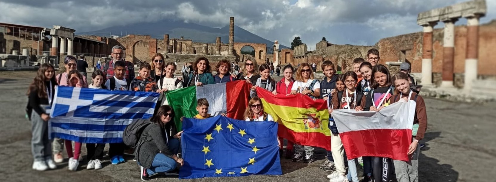 Uczestnicy projektu na wycieczce w Pompejach