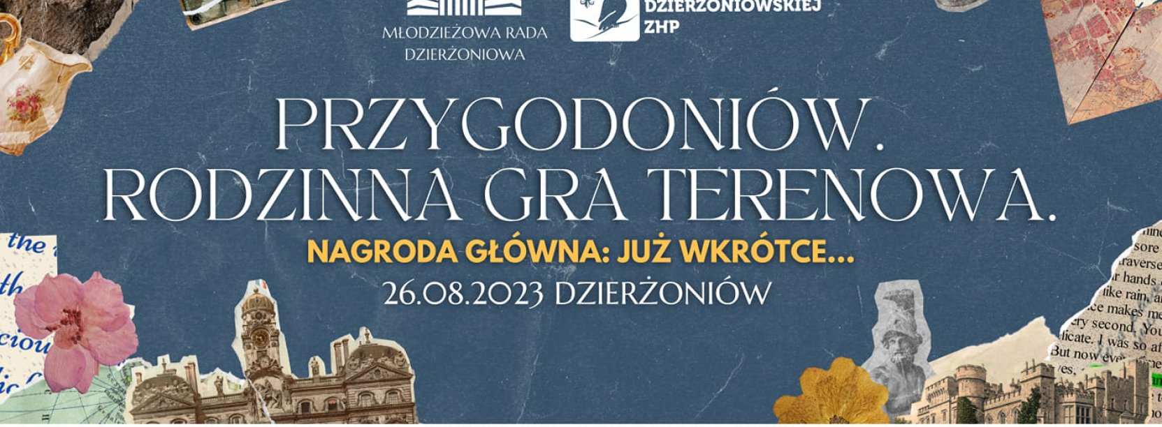 kolaż starych zdjęć i napis Przygodoniów