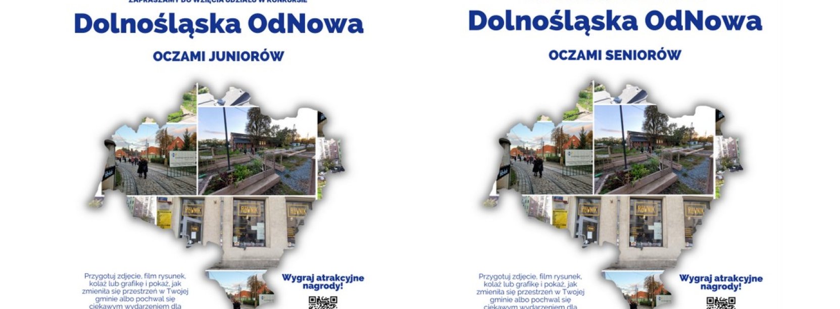 Grafika - kolaż zdjęc ułożony w obrys województwa dolnoślaskiego 