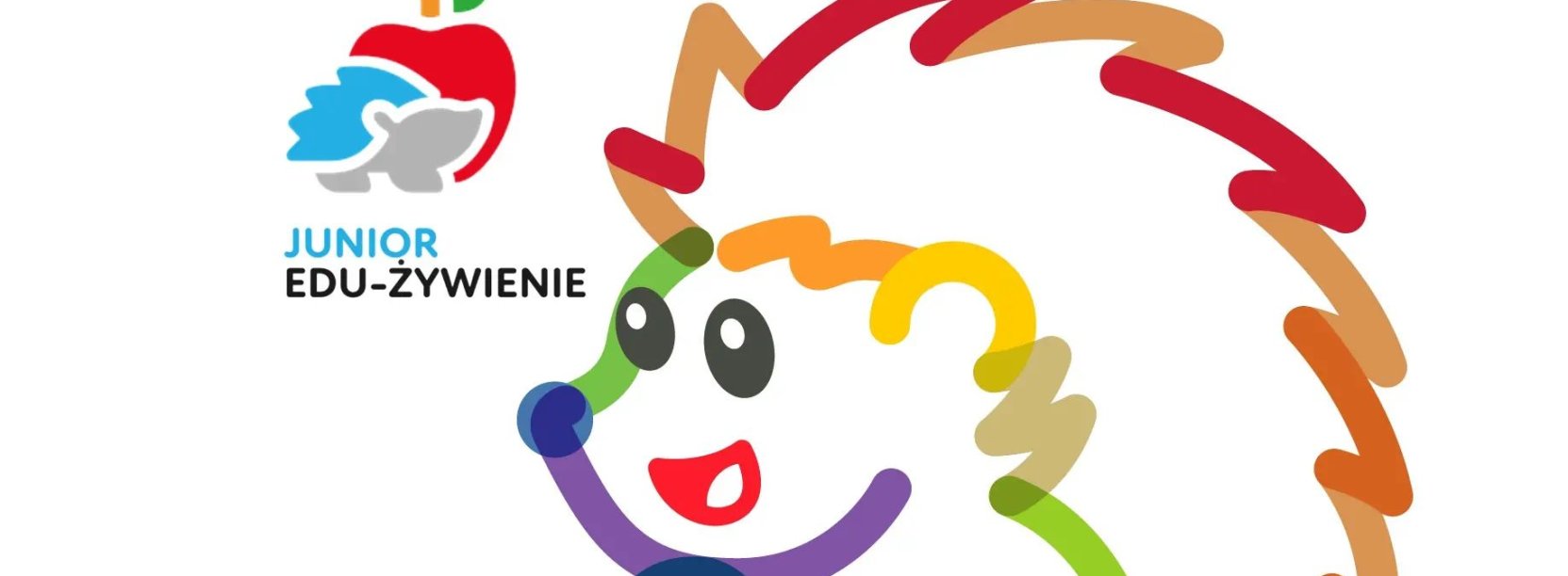 Rysunek kolorowego, usmiechniętego jeżyka