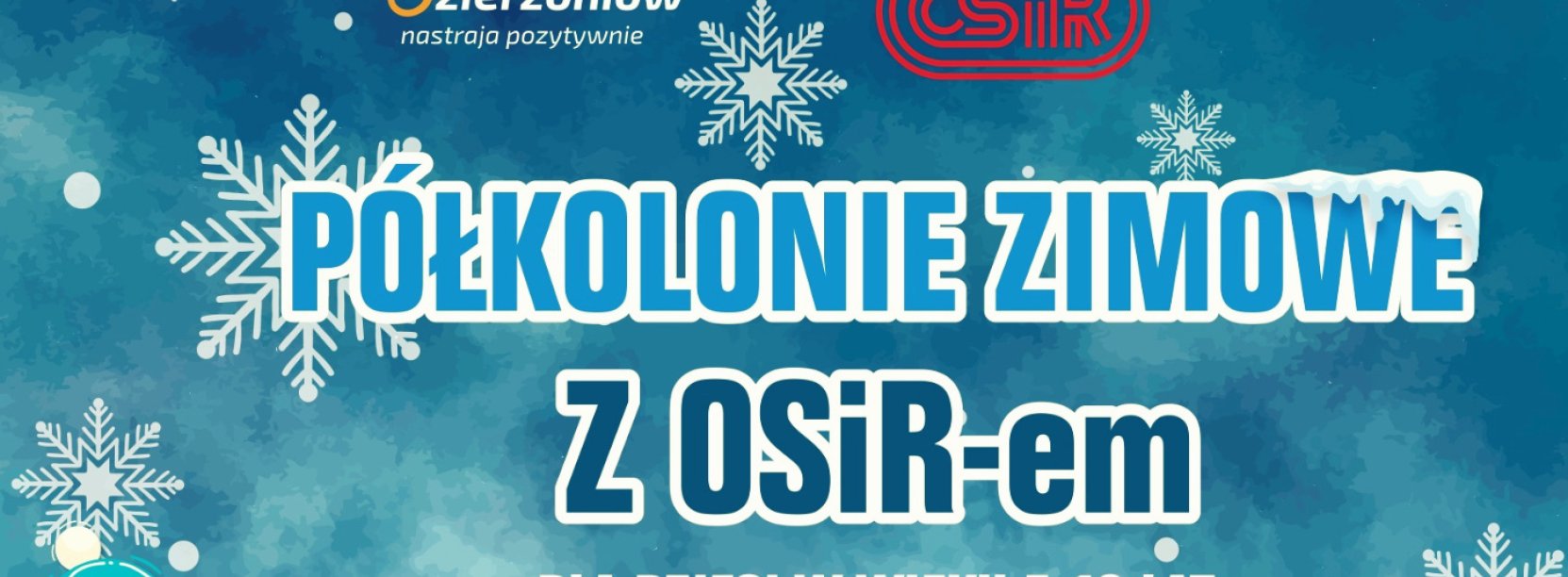 Grafika ozdobna - napis półkolonie z OSiR-em 