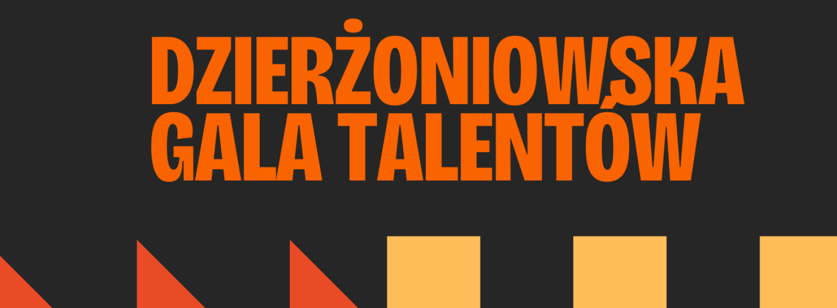 Grafika ozdobna z napisem Gala Talentów