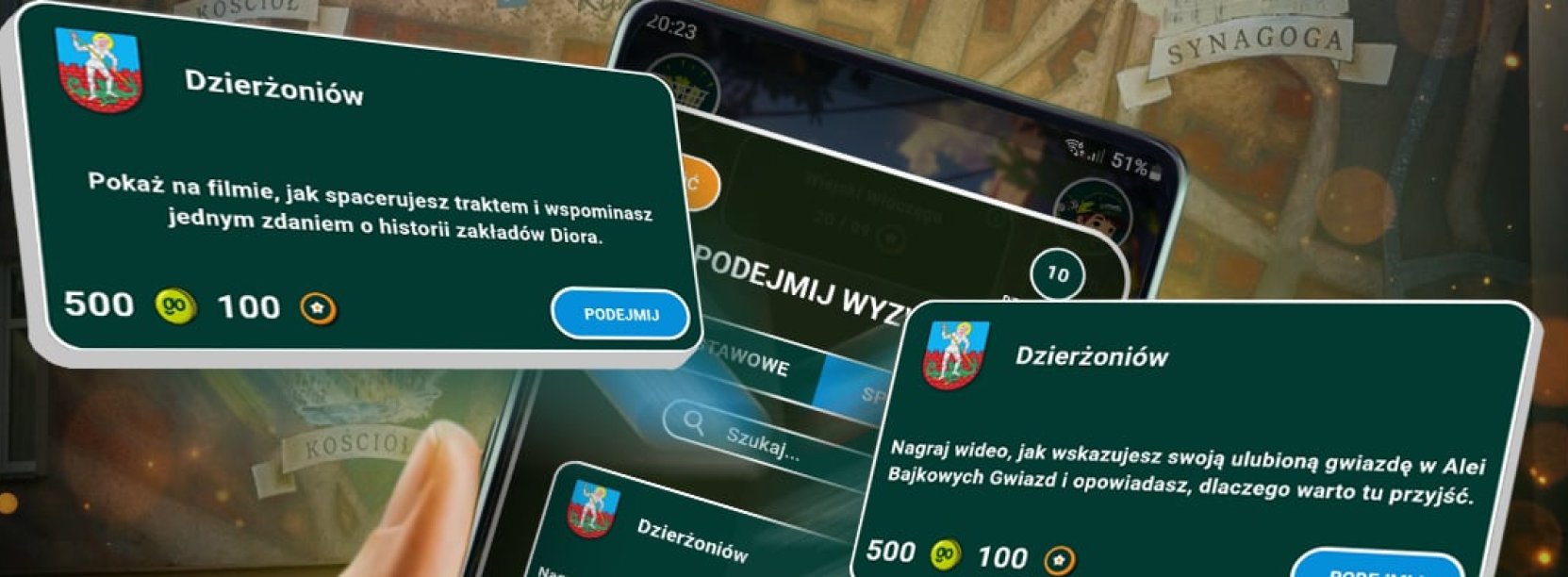 Ekran telefonu z widoczną aplikacją Gomeetify