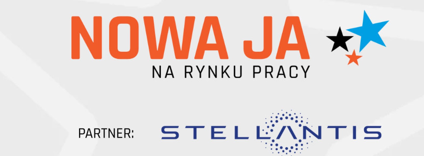 Element ozdobny - pomarańczowy napis Nowa Ja