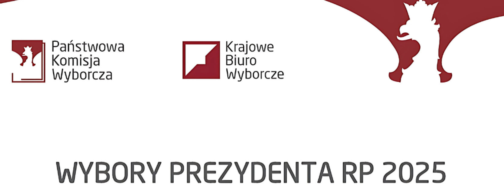 Grafika ozdobna z napisem Wybory Prezydenta RP 2025