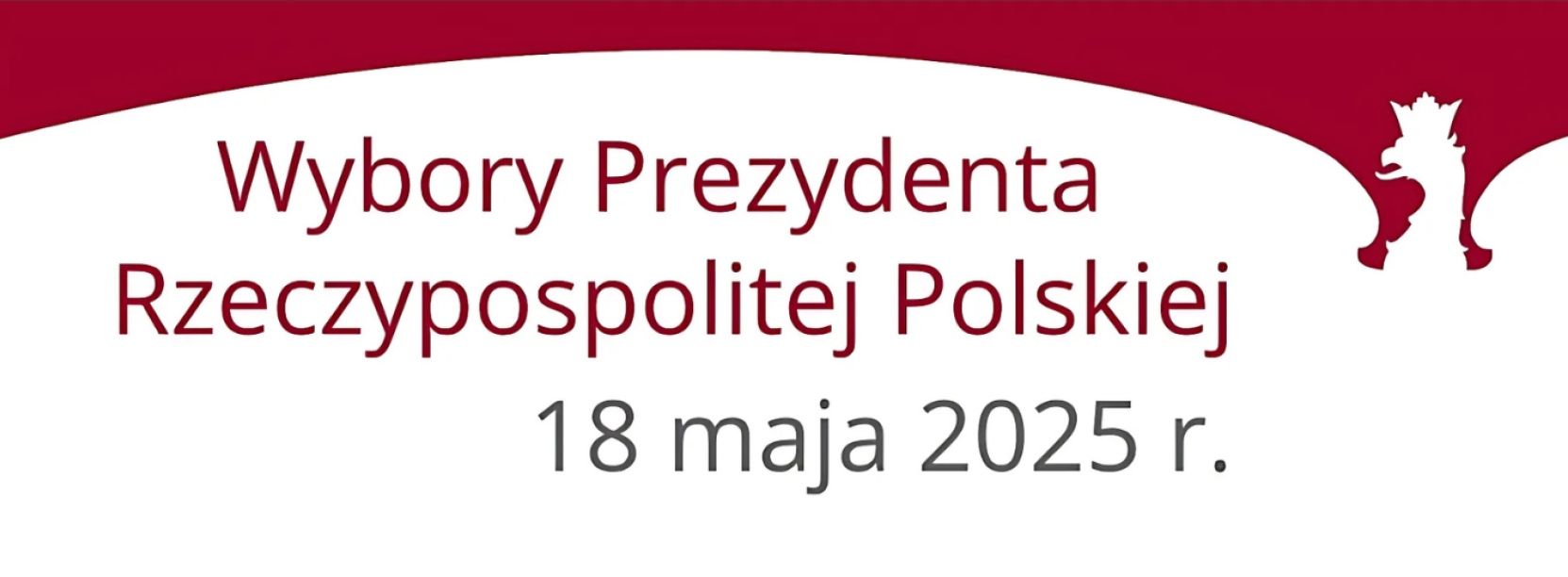 Grafika ozdobna z napisem Wybory Prezydenta Rzeczypospolitej Polskiej