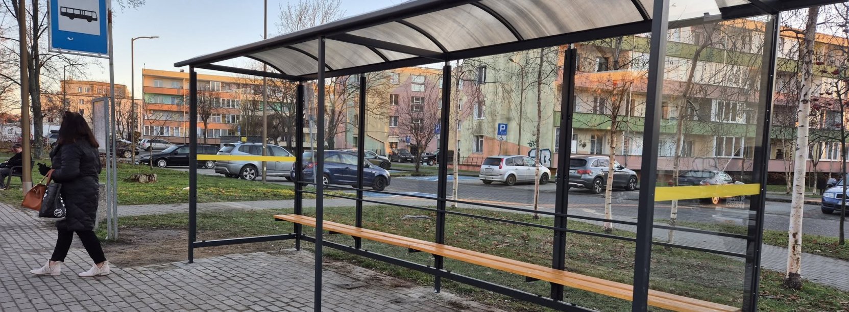 nowa wiata przystankowa przy ul. Piastowskiej