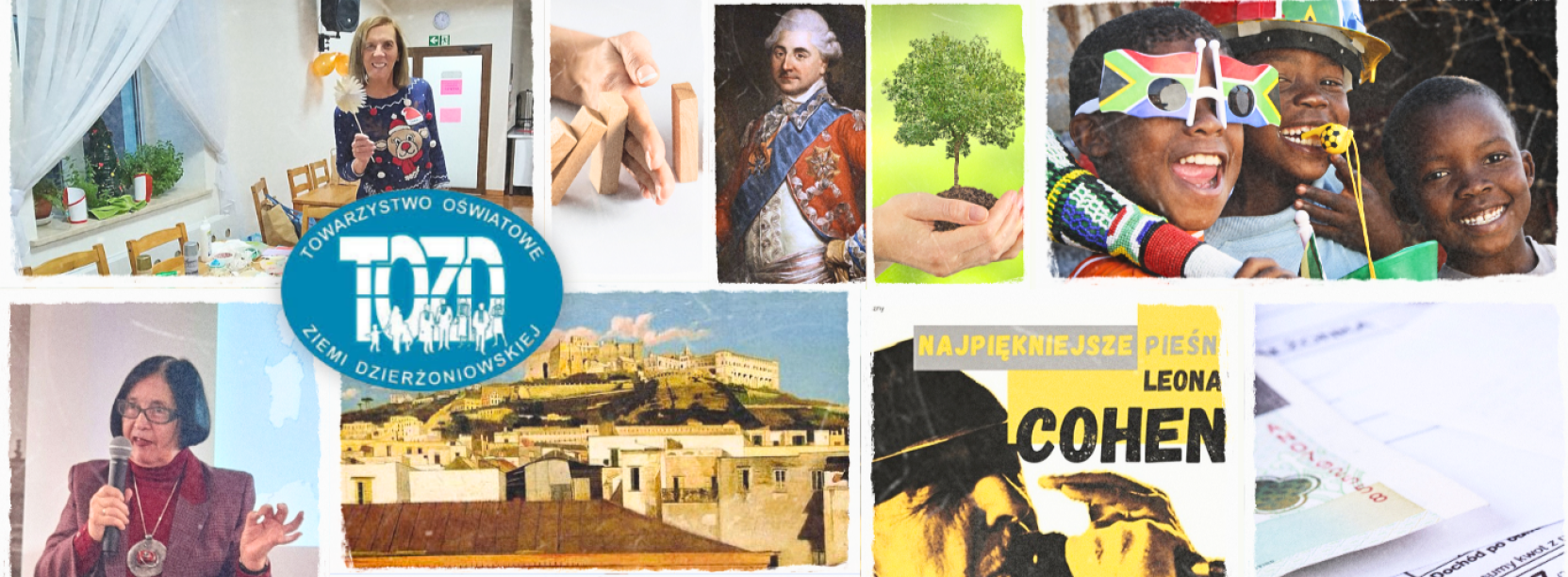 Element ozdobny - kolaż różnych zdjęć