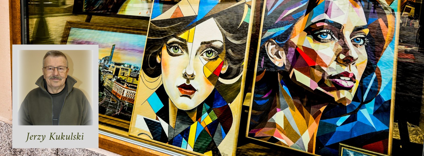 Kolaż ze zdjęcia wystawy i fotografii autora, Jerzego Kukulskiego