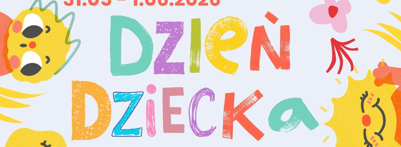 Kolorowy napis Dzień Dziecka