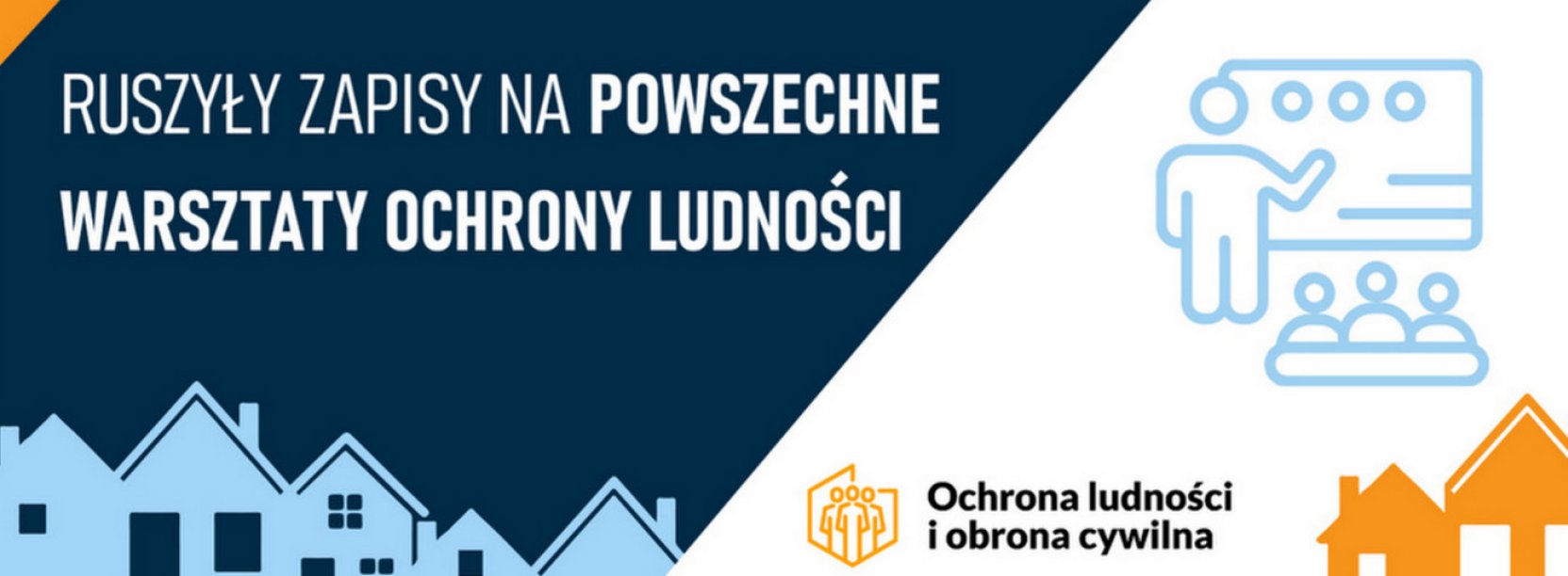 Element ozdobny - grafika z napisem "Ruszyły zapisy na warsztaty"