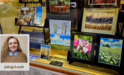 Wystawa akwareli w Oknie Artystycznym dzierżoniowskiego ratusza