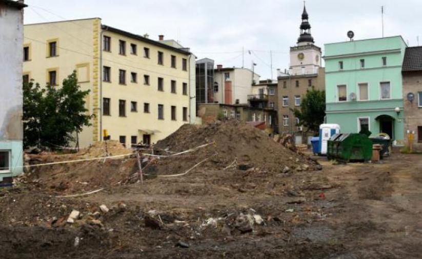 Widok na kwartał w trakcie realizowania prac ziemnych