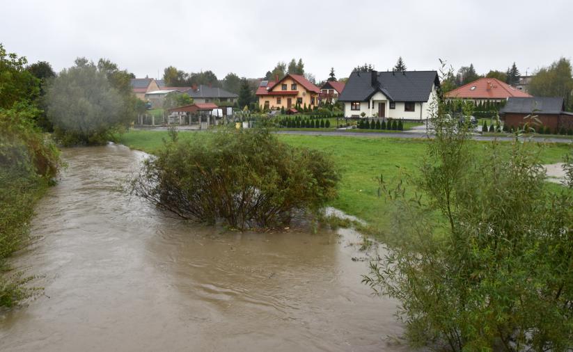 Koryto rzeki przy wjeździe od strony Piławy