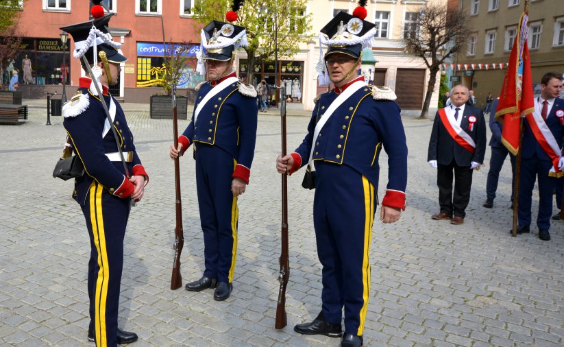 Rekonstruktorzy w barwach 2. Pułku Ułanów Księstwa Warszawskiego