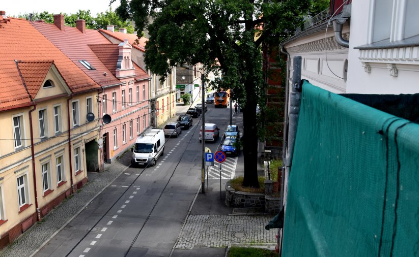 Ulica Pocztowa, widok z góry